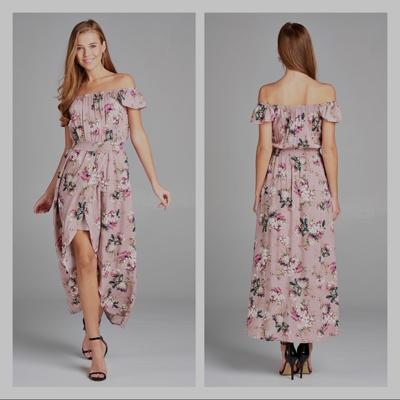 flutter sleeve floral dress